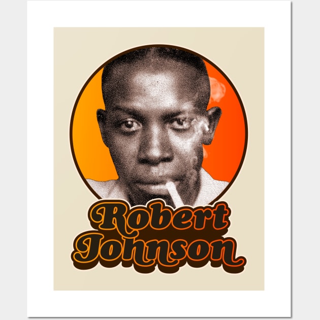 Retro Robert Johnson Tribute Wall Art by darklordpug